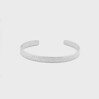 Stainless Hammered Cuff Bracelet- main-7mm