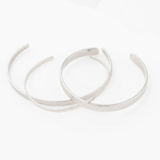 Stainless Hammered Cuff Bracelet- studio