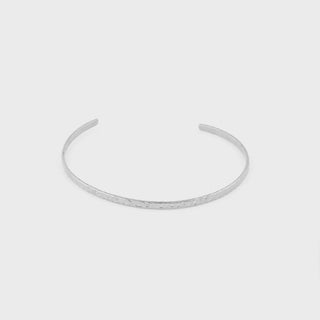 Stainless Hammered Cuff Bracelet- main- 2.8mm