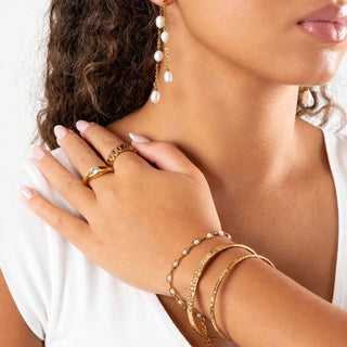 Hammered Cuff Bracelet- Model