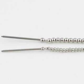 Stainless Steel Beaded Stretch Charm Holder Bracelet- Studio
