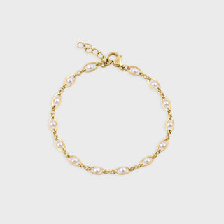 Glass Pearl Chain Bracelet- Main