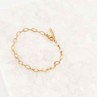 Glass Pearl Chain Bracelet- Studio