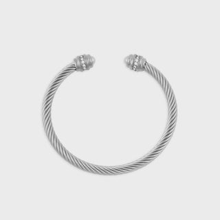 Pearl Twisted Bangle Bracelet- Main