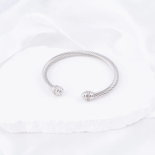 Pearl Twisted Bangle Bracelet- Studio