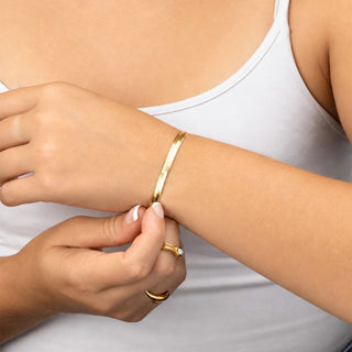 14K Gold Filled PLUS™ Herringbone Chain Bracelet - Model