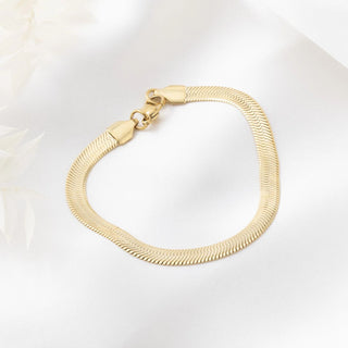 14K Gold Filled PLUS™ Herringbone Chain Bracelet - Studio