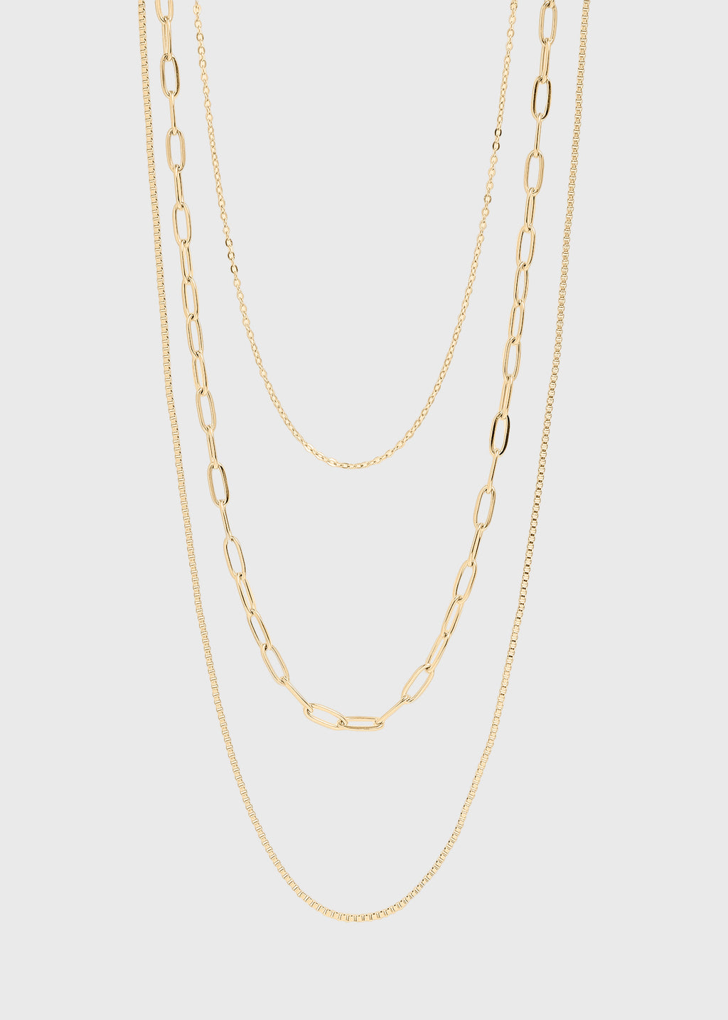 3 Chain Layered Necklace Set – Destin Jewelry