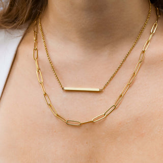 Paperclip & Bar Layered Necklace