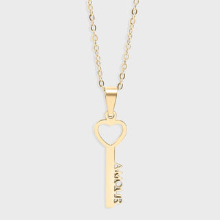 Gold Amour Key Necklace
