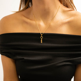 Gold Amour Key Necklace