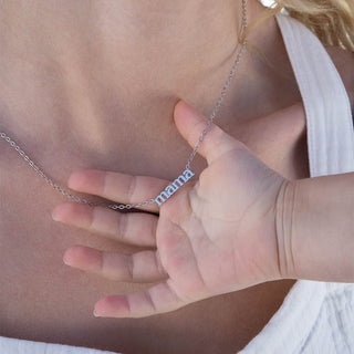18K Gold PVD Stainless Steel Mama Necklace