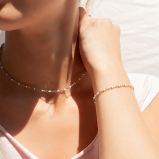 Confetti White Necklace