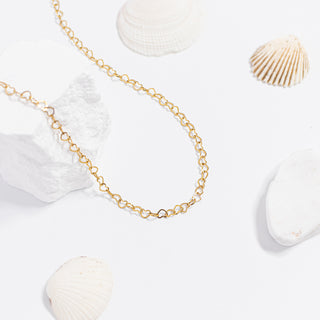 Gold Heart Chain Necklace