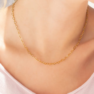 Gold Heart Chain Necklace