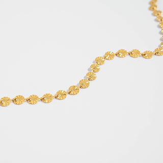 Gold Sunburst Chain Bracelet