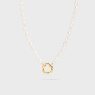 Freshwater Pearl Charm Holder Necklace