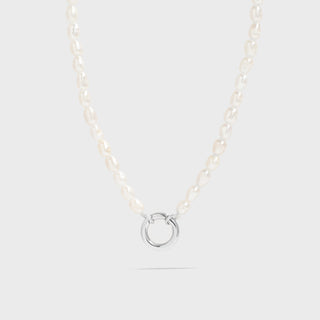 Freshwater Pearl Charm Holder Necklace
