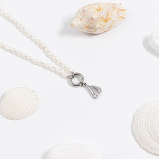 Freshwater Pearl Charm Holder Necklace