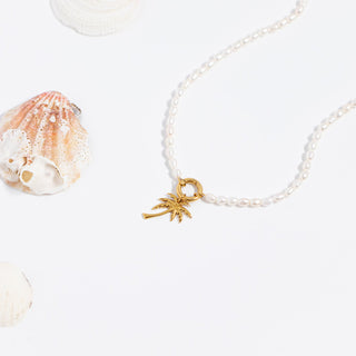 Freshwater Pearl Charm Holder Necklace