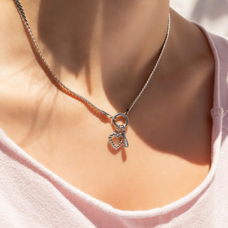 Curb Charm Holder Necklace