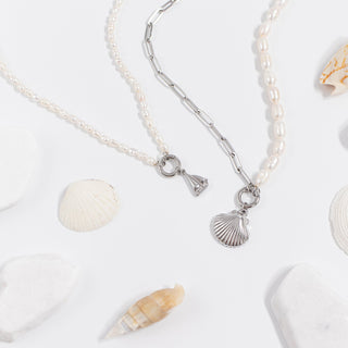 Freshwater Pearl Charm Holder Necklace