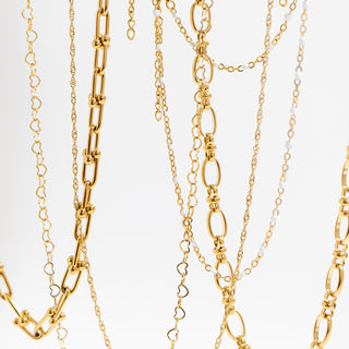 Gold Heart Chain Necklace