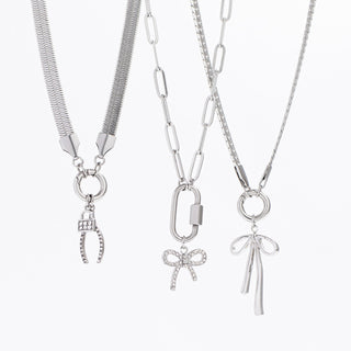 Curb Charm Holder Necklace
