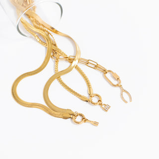 Stainless Steel Rhinestone Wishbone Charm / PDL0272