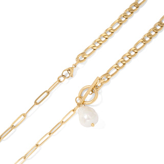New Horizons Freshwater Pearl Carabiner Necklace