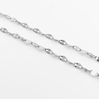 Silver Lip Belly Chain on a white background