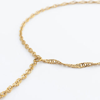 Gold chain Singapore Hand Chain on a white background