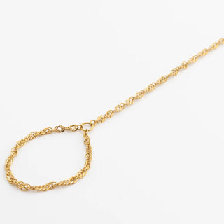 Gold chain Singapore Hand Chain on a white background