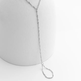 Silver Singapore Hand Chain on a white background