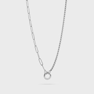 Split Chain with Stone Charm Holder