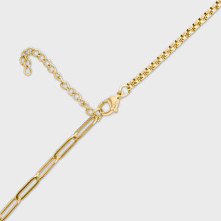 Split Chain with Stone Charm Holder