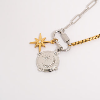 Stone Moon And Star Pendant