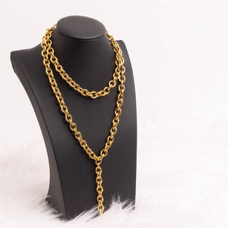 Chunky Chain Lariat Necklace