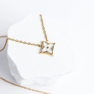 Mother Of Pearl Star Necklace