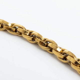 Gold chain on a white background