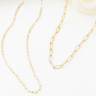 14K Gold Filled PLUS™ 2.5mm Paperclip Chain Necklace- Studio