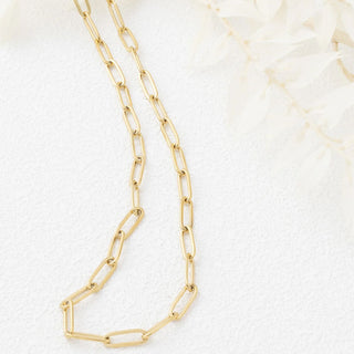 14K Gold Filled PLUS™ 2.5mm Paperclip Chain Necklace- Studio