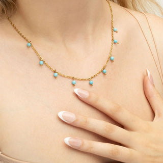 Dangle Turquoise Stone Necklace