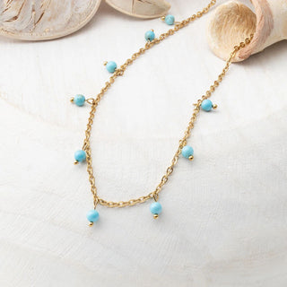 Dangle Turquoise Stone Necklace