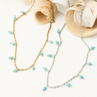 Dangle Turquoise Stone Necklace