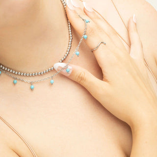 Dangle Turquoise Stone Necklace
