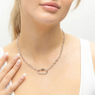 Loop Chain Carabiner Necklace - Model