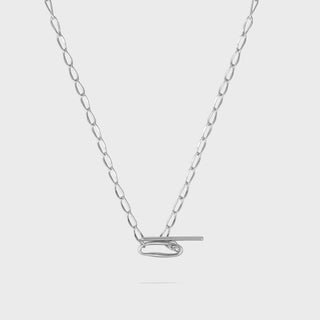 Oval Link Toggle Chain Necklace - Silver Main