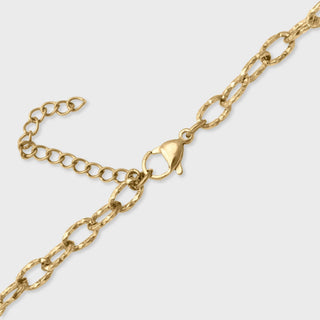 Cable Link Chain Necklace- gold clasp 