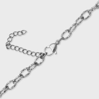 Cable Link Chain Necklace- silver clasp 